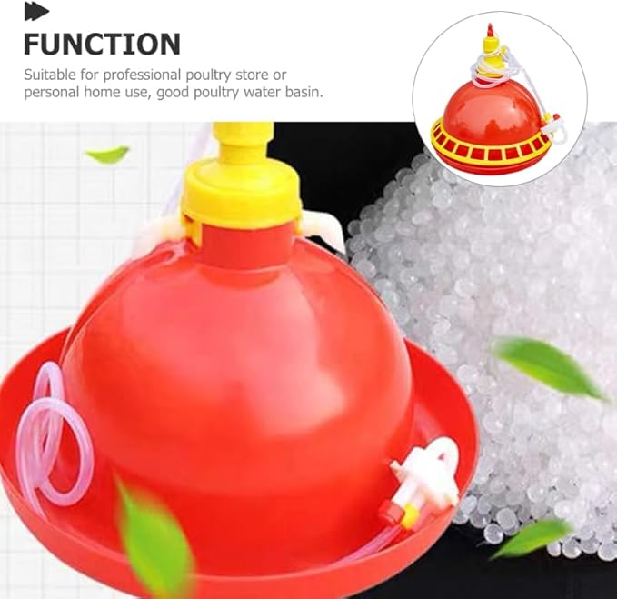 BESPORTBLE Automatic Chicken Waterer Set for Poultry Farm Large Capacity Feeder Waterer Kit Easy Install Clean Random - 13.78X13.78X12.20 Inch