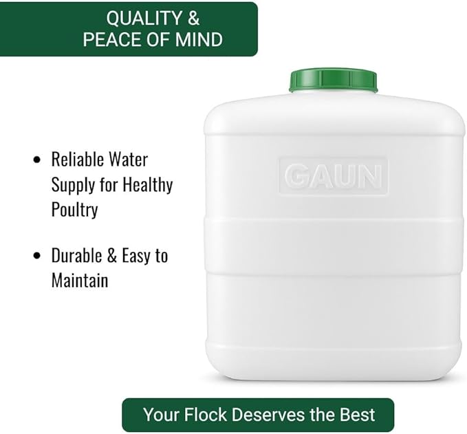GAUN Header Tank 20L for Automatic Gravity Bird Waterer System - Stable Water Supply for Aviaries, Poultry, Pigeons, Farms & Coops – Easy Installation