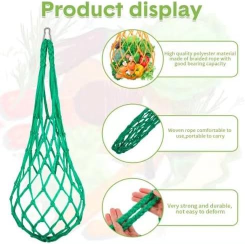 Chicken Vegetable String Bag,Poultry Fruit Holder, Pet Chicken Vegetable Hanging Feeder Treat Feeding Tool with Hook for Hens Chicken Coop Duck Large Birds