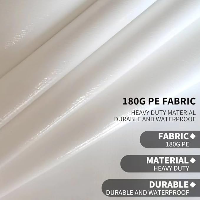 2 Pack Chicken Coop Cover Waterproof, 11.3 * 6.3 FT Chicken Run Cover Coop Tarp with 60 Ball Bungees Cords, Large Chicken Coop, Duck Coop Tarp Replacement,White