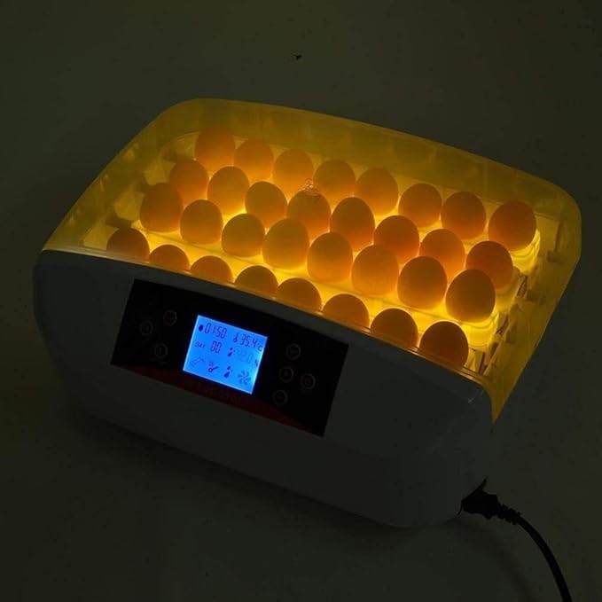 32 Digital Eggs Incubators Automatic Turning Poultry Hatcher with Egg Candler Humidity Temperature Control for Chickens Ducks Goose Quails