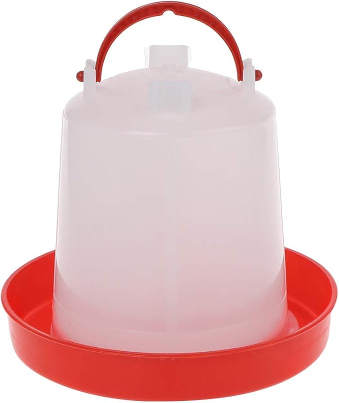 Chicken Feeder Waterer Baby Chick Drinker Feeder with Carrying Handle Capacity 1.5 L Chicken Water Feeder Pet Supplies Automatic Drinking Fountain for Poultry Farming