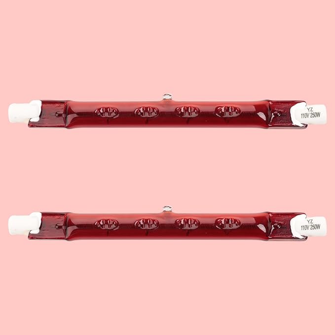 Chicken Coop Heat Lamp Tubes – 2-Pack Replacement Heating Tubes for 250W Chicken Coop Heater, Outdoor Heater Accessories, Heat Lamp Not Included