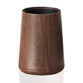2.1 Gallon Metal Imitation Wood Grain Bathroom Trash Can, Modern, Open Top Wastebasket, Small Garbage Can for Under Desk Kitchen Home Office Bedroom (Taper)
