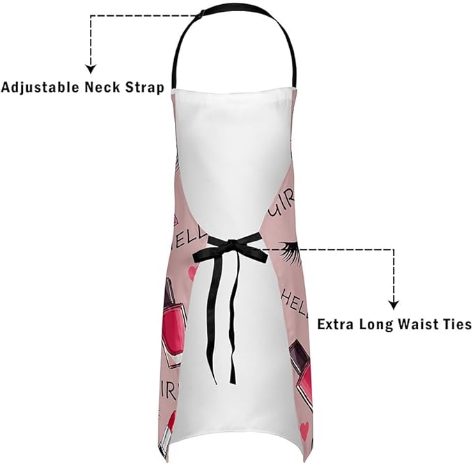 jejeloiu Cartoon Cats Apron for Women Men 26"x31"