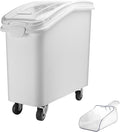 Ingredient Storage Bin,21 Gallon Dispenser Bin with Scoop for Dry Food, Sugar, Baking Supplies,Kitchen Rice Cereal Flour Bin,BPA Free,Pet Food Storage Container,Dog Cat Birds Food (21 Gallon)