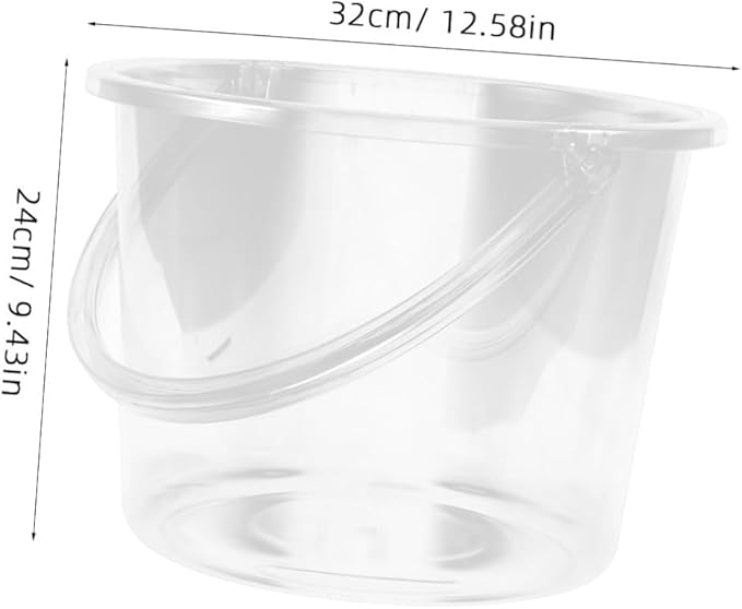 Plastic Water Bucket with Handle Multipurpose Laundry and Gardening Container Sturdy Water Storage for Home and Farm Use