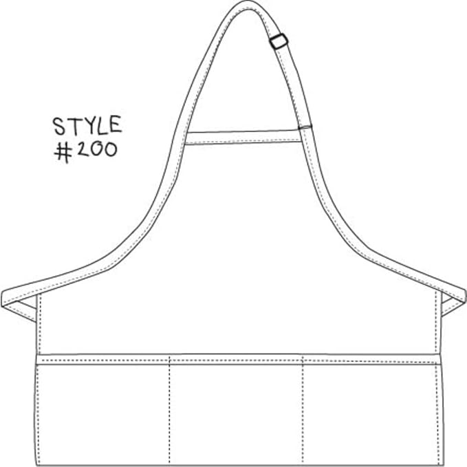 DayStar Apparel Premium Quality 3-Pocket Bib Apron with Adjustable Neck and Extra Long Ties - Style 200