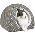 Rabbit Hideout Large Bunny Bed Washable Rabbit House - Grey, Foam by Tierecare