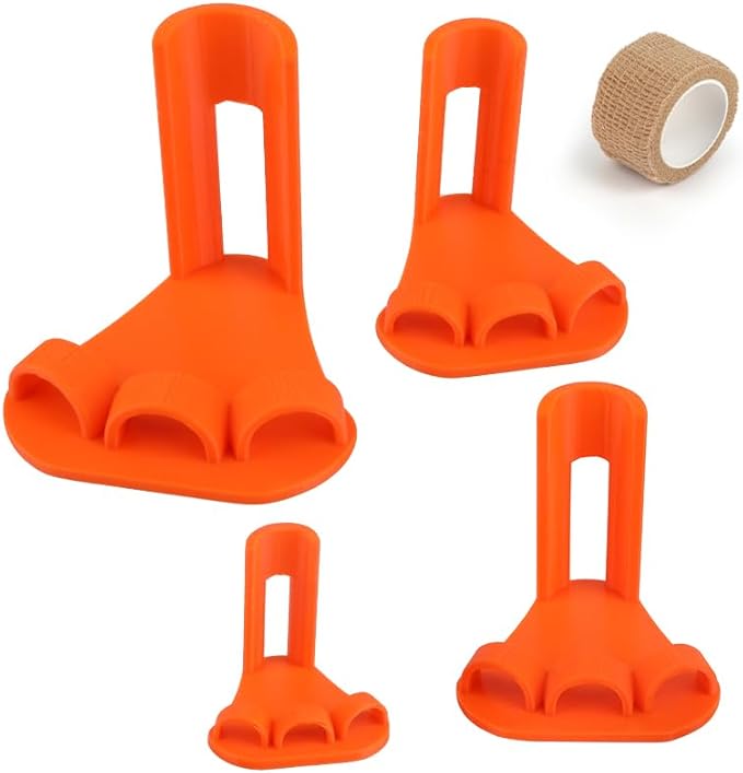 4-Piece Poultry Leg Splint Set with Holes- Professional Bumble Foot Treatment for Chickens & Duck for Fractures,Curled Toes,Osteoarthritis,Complete Bumblefoot Treatment Solution for All Growth Stages