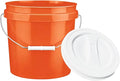 House Naturals 2 Gallon Food Grade Made in USA- BPA Free Bucket Pail Orange (1, Orange & White lid)