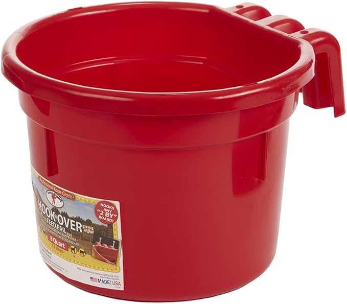 8 Quart Hook Over Feed Pail