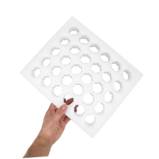 IMIKEYA Reusable Quail Egg Holder Foam Pad for Transportation Shock-absorbing Egg Crate for Refrigerator Storage Capacity Tray White