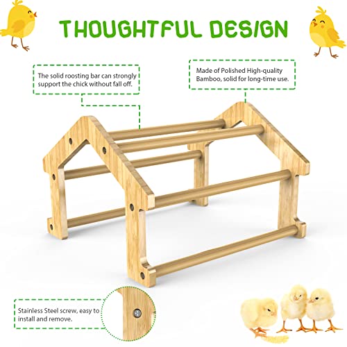 Bamboo Chicken Perch Set, 4 Pack - 4 in 1 Chicken perches, 46 Pack - Image 3