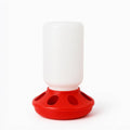 Baby Chick Feeder, Waste Free Chicken Feeder Jar, Duckling Feeder for Pigeon, Birds & Small Flock Feeding, 1 Quart Poultry Feeder with 8 Feeding Holes.
