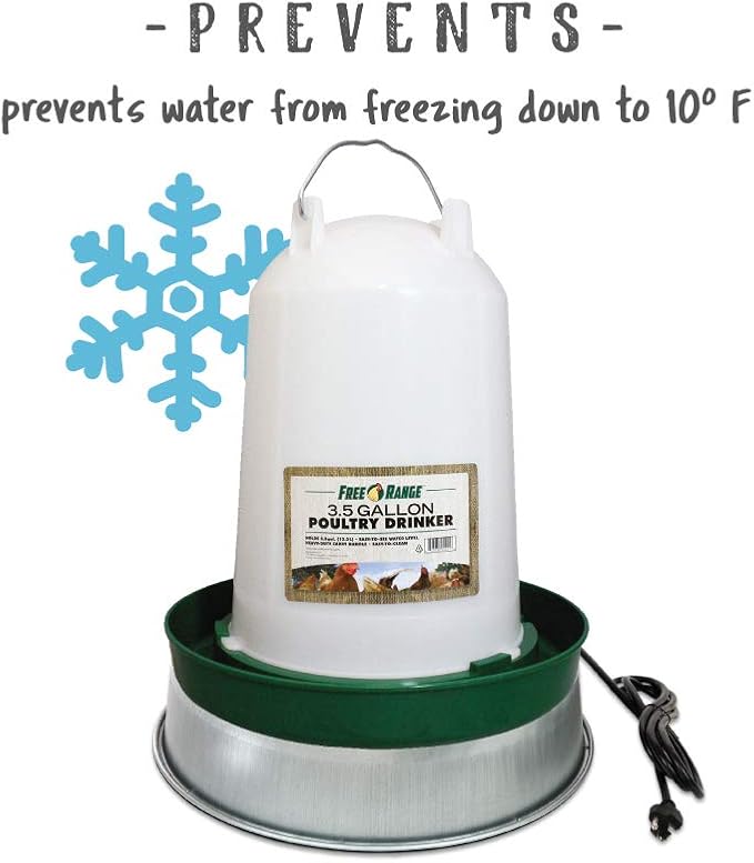 Harris Farms Manna Pro Chicken Supplies | Chicken Waterer Heated Base | Harris Farms Poultry Drinker | Chicken Coop Accessories
