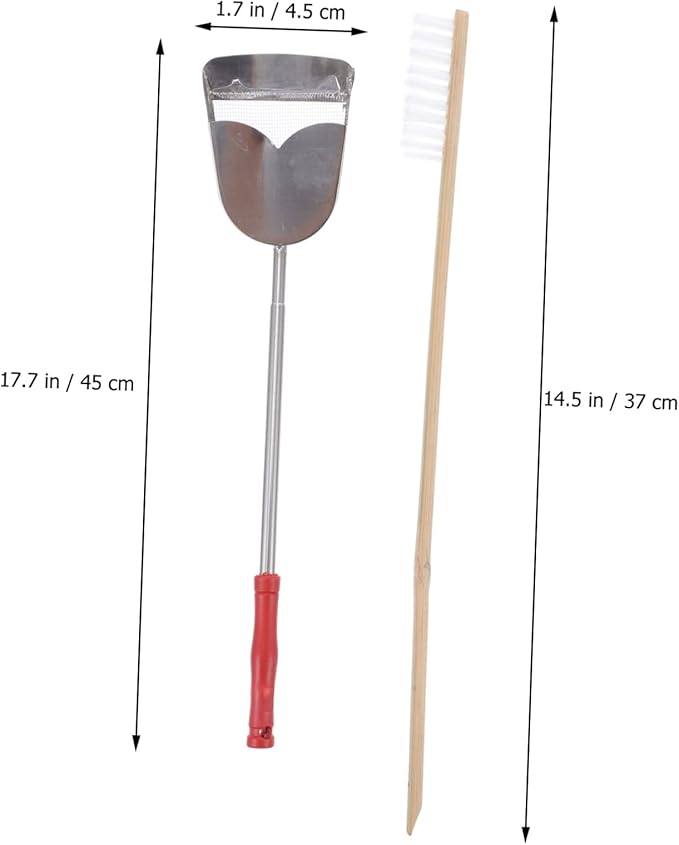 2pcs Bird Cage Cleaning Tools Set Brush and Shovel Kit for Parrots and Birds for Daily Maintenance Efficient Cleaning Tight Spaces Selection