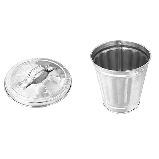 TOYANDONA Galvanized Trash Can Bucket Decorative Garbage Waste Basket Vintage Farmhouse Metal Utility Pail Desktop Garbage Bin Mini Wastebasket Trash Can Holder Flower Pot