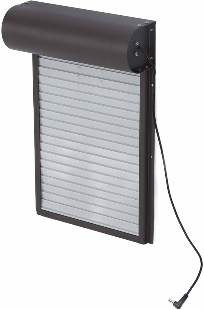 Automatic Chicken Coop Door with Timer,Automatic Chicken Coop Door Opener,Door Metal with Timer Battery Powered for Farm Poultry Habitat Supplies Brown