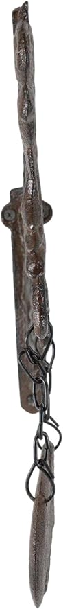 Ebros Gift Cast Iron Rustic Scroll Art Vintage Western Country Farmhouse Cottage Squirrel With Welcome Sign Acorn Fleur De Lis Wall Bracket Indoor Or Outdoor Farm Ranch Accent
