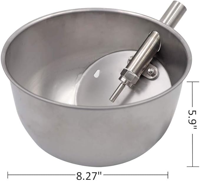 Stainless Steel Automatic Pig Waterer System Automatic Waterer for Pig Water Bowl Heavy Duty (L)