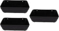 Hanging Poultry Feeder Large Capacity Space Saving Plastic Hanging Chicken Feeder Trough for Farm (Black)