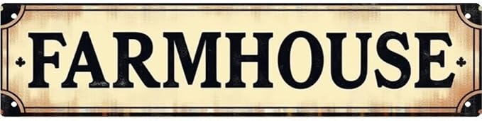 Decorative Tin Sign 16 * 4 Inches –Farmhouse For Farm, Backyard, Patio | Farmhouse Sign, Vintage Decor for Home, Outdoor Sign
