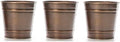 Hosley Set of 3 Antique Bronze Vases/French Buckets - 5" Dia x 5" H. Ideal Gift for Wedding, Home and for Dried Floral Arrangements, Spa and Aromatherapy Settings O4