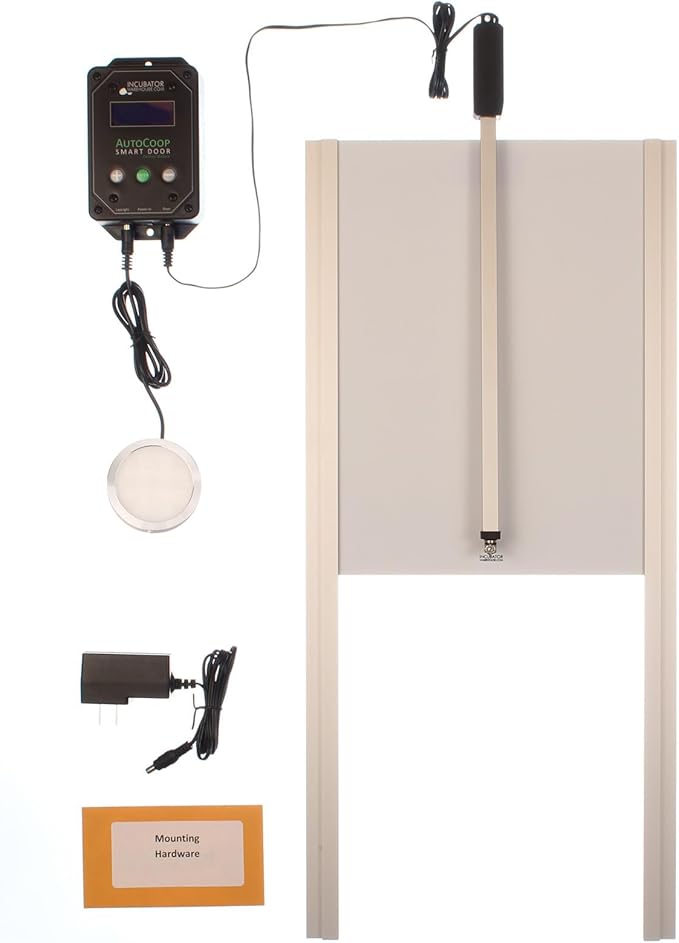 Incubator Warehouse AutoCoop™ Smart Door Kit, Fully Automatic Chicken Coop Door (with Laylight)
