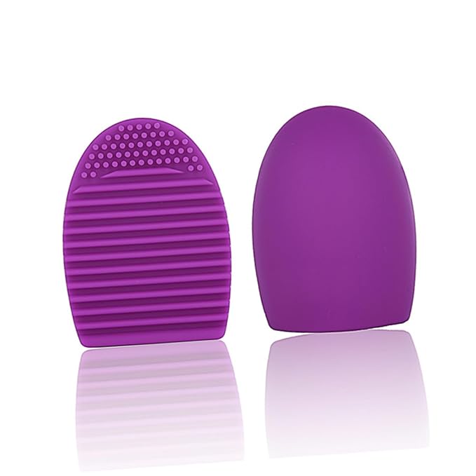 FRCOLOR Silicone Makeup Brush Hand-held Tool for Easy Washing of Cosmetic Brushes Safe Design for Home and Travel Use