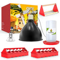 All-in-One Chick Brooder Kit with 75W Adjustable Heat Lamp - Red 2, Plastic, 1 liters, Spill-Proof Feeder & Waterer by Kculehtlla