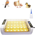 Egg Incubator Automatic Turning with LED Light Temperature Control 24 Digital Eggs Poultry Hatcher for Chicken Duck Goose Quail