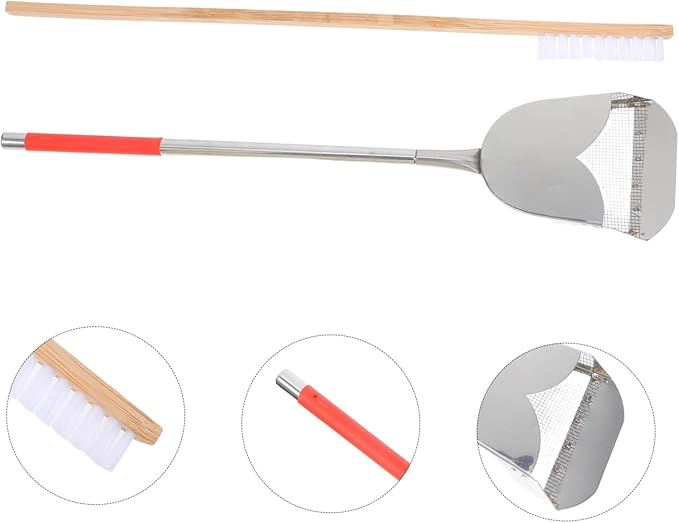 Kisangel 2pcs Bird Cage Cleaning Brush Set Wire Brush Dropping Shovel for Pet Birds Cage Accessories