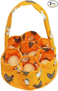 2 Packs Large Egg Collecting & Gathering Basket/Bag (with 7 Pouches) - Fresh, Durable Canvas Apron Egg Holder, Collector & Container for Duck, Chicken, Goose Collection (E)
