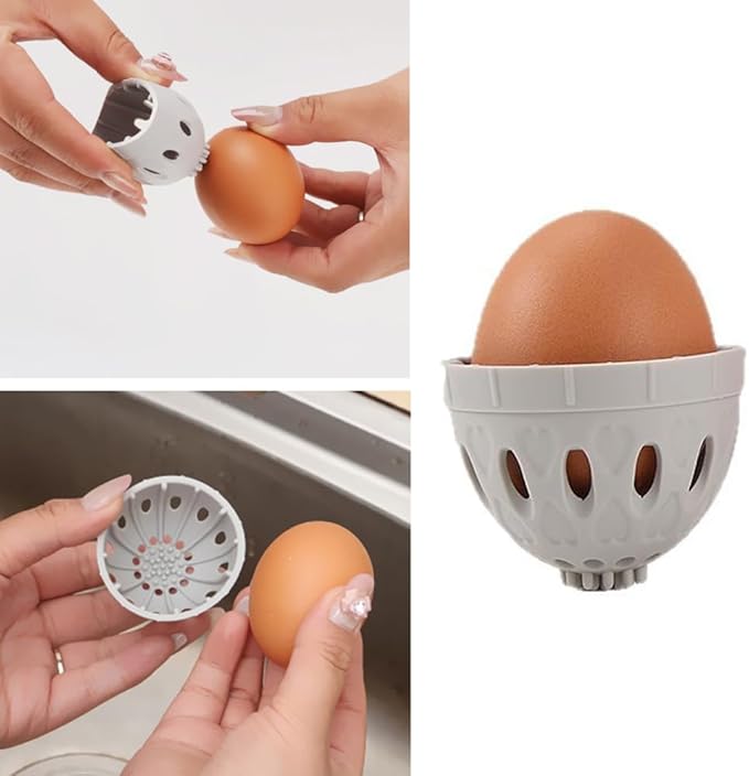 2 Pack Egg Washer Egg Brush Rotating Scrabber Chicken Coop Remover Cleaning Tool Silicone Egg Cleaner for Farm Fresh Eggs Backyard Chickens Duck Egg Washing Eggs Potatoes