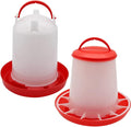 Chicken Feeder Waterer Kit Hanging 3.17 Quart Poultry Water Fountain & 6.6lb Feeder for Chick Duckling & Gosling
