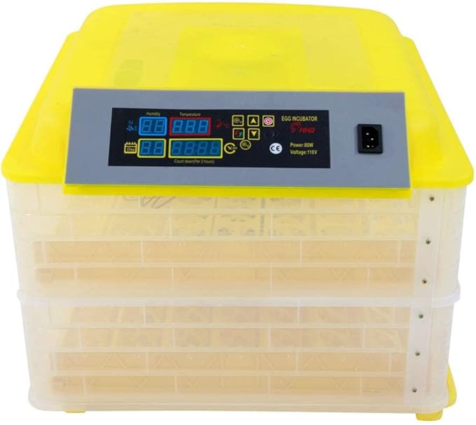 ROVSUN Egg Incubator with Automatic Turner Intelligent Temperature & Humidity Control for for Hatching Eggs Chicken Ducks Goose Birds Hatching Poultry Hatcher W/Three Output Channels (112 Eggs)