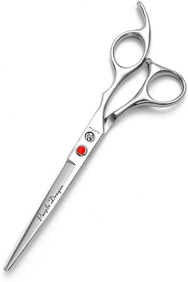 Purple Dragon 4“/5"/5.5"/6"/6.5"/7"/7.5"/8"/9"/10" Sharp Edge Salon Hair Cutting Shears - Pet/Dog Grooming Scissors with Bag - Perfect for Barber or Pet Groomer