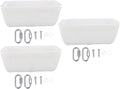 Pssopp Hanging Poultry Feeder Trough, Space Saving Design Versatile Use Easy to Cleanup Plastic Hanging Chicken Feeder for Farm (White)