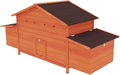 Large Wooden Chicken Coop for Backyard Chickens with Waterproof Roof, Dual Nesting Boxes, and Sturdy Latch System for Outdoor Use