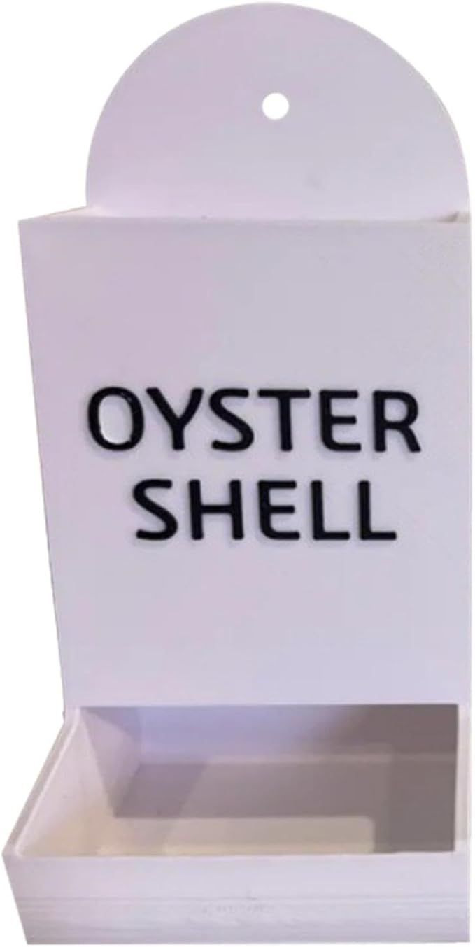 Gravel Feeder - Oyster Shell and Grit Feeder, Versatile Oyster Shell Feeders for Chickens,Hanging Chicken Feeders Trough,Precision Nutrition, Chickens Coop Accessories for Poultry (White)