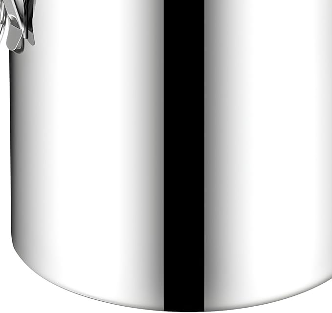 Airtight Food Storage Containers, 20cm Stainless Steel Rustproof Bin, 6L Kitchen Organization for Rice Grain Cereal Sugar Snack Oil Milk, 7.87 Inch Large Metal Canister, Home Apartment Pantry, 1pc