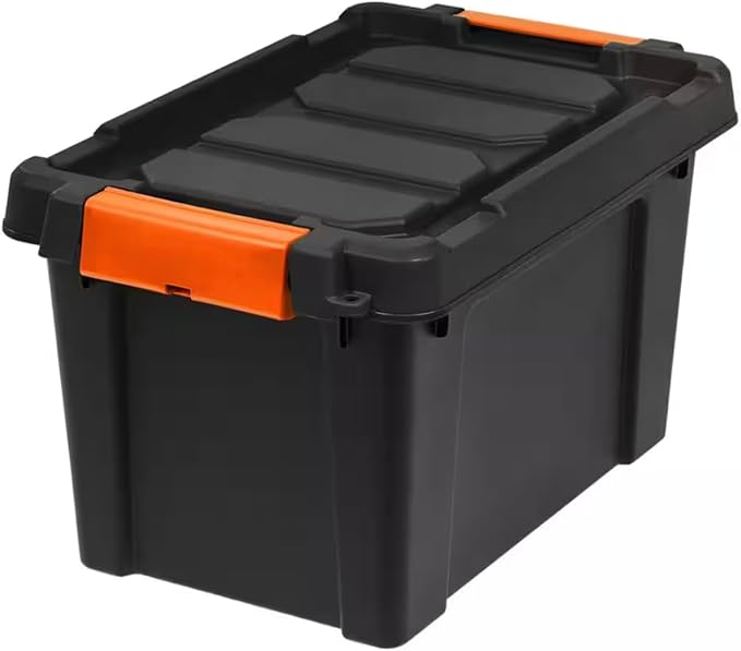 20-Quart / 5-Gallon Heavy-Duty Stackable Storage Tote - Set of 4 OU31839
