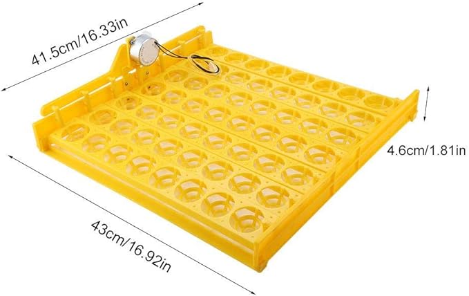 Eggs Incubator, 56 Eggs Mini Plastic Automatic Egg Turning Tray Tool with Motor Universal Practical for Chickens Ducks Birds Hatcher Supplies Eggs Hatcher110V