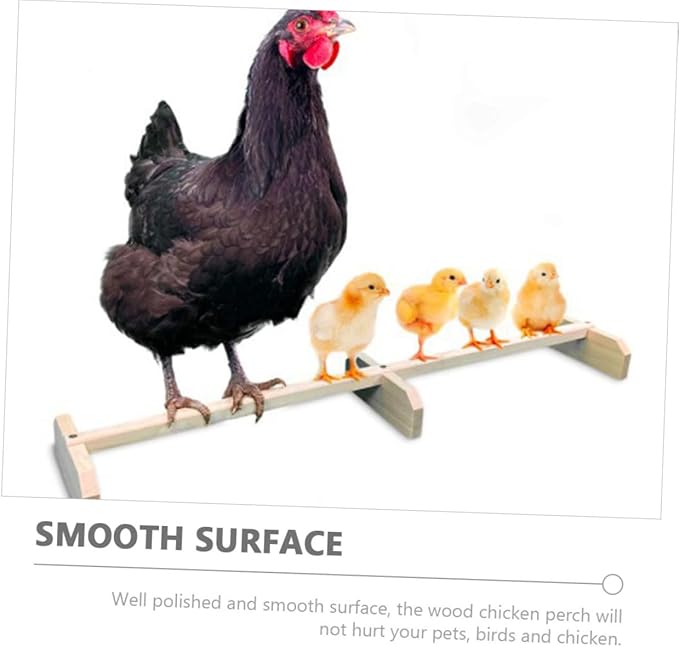 Hemoton 1piece Chicken Perch Bird Roosting Bar Wooden Stand Pet Supplies Macaw Parrot Perch