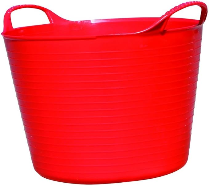 Red Gorilla Small Flexible Plastic Tub, Toy Storage, Laundry, Gardening & More, 14 Liter/3.7 Gallons, Red