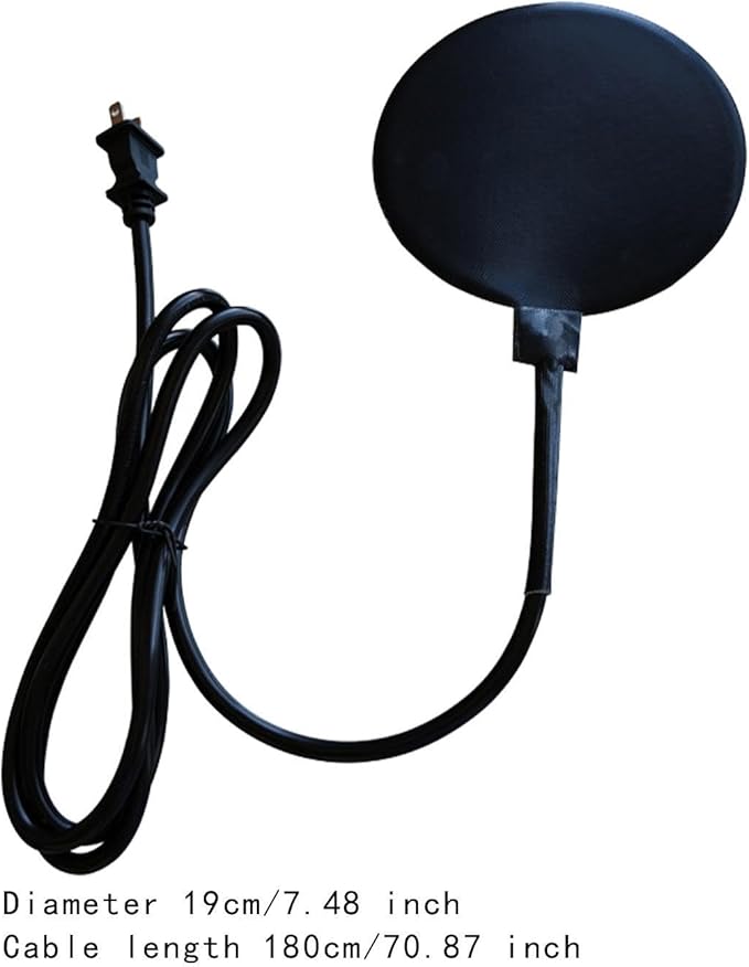 Bird Bath Heater, Chicken Water Heating for Outdoors Heavy Duty US Plug Silicone Rubber for Patio Yard Duck Winter,30W