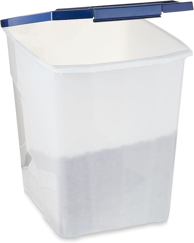 PEtbon Plastic Pet Food Storage Container with Locking Lid, 25 lb Capacity Bug and moisture resistant