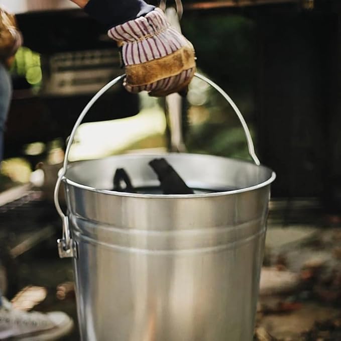 6-Gallon Galvanized Steel Storage Can with Locking Lid - Airtight Metal Container