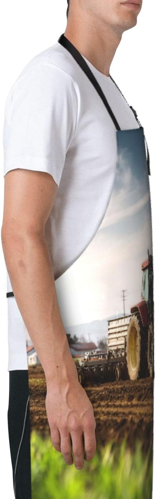 Waterproof Aprons for Women Men Adjustable Bib Tractor farm Apron Chef Cooking Aprons for Kitchen